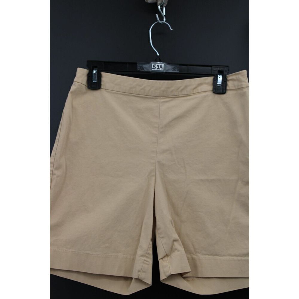 Boston Proper Shorts Womens Size 6 Beige Casual Khaki Stretch Walking Short Zip